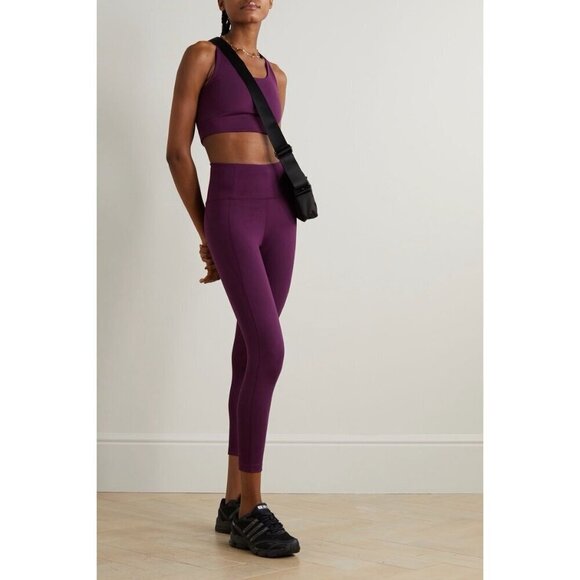 Girlfriend Collective Womens Leggings XL Plum Purple Compressive High Rise 7/8 - Picture 1 of 9